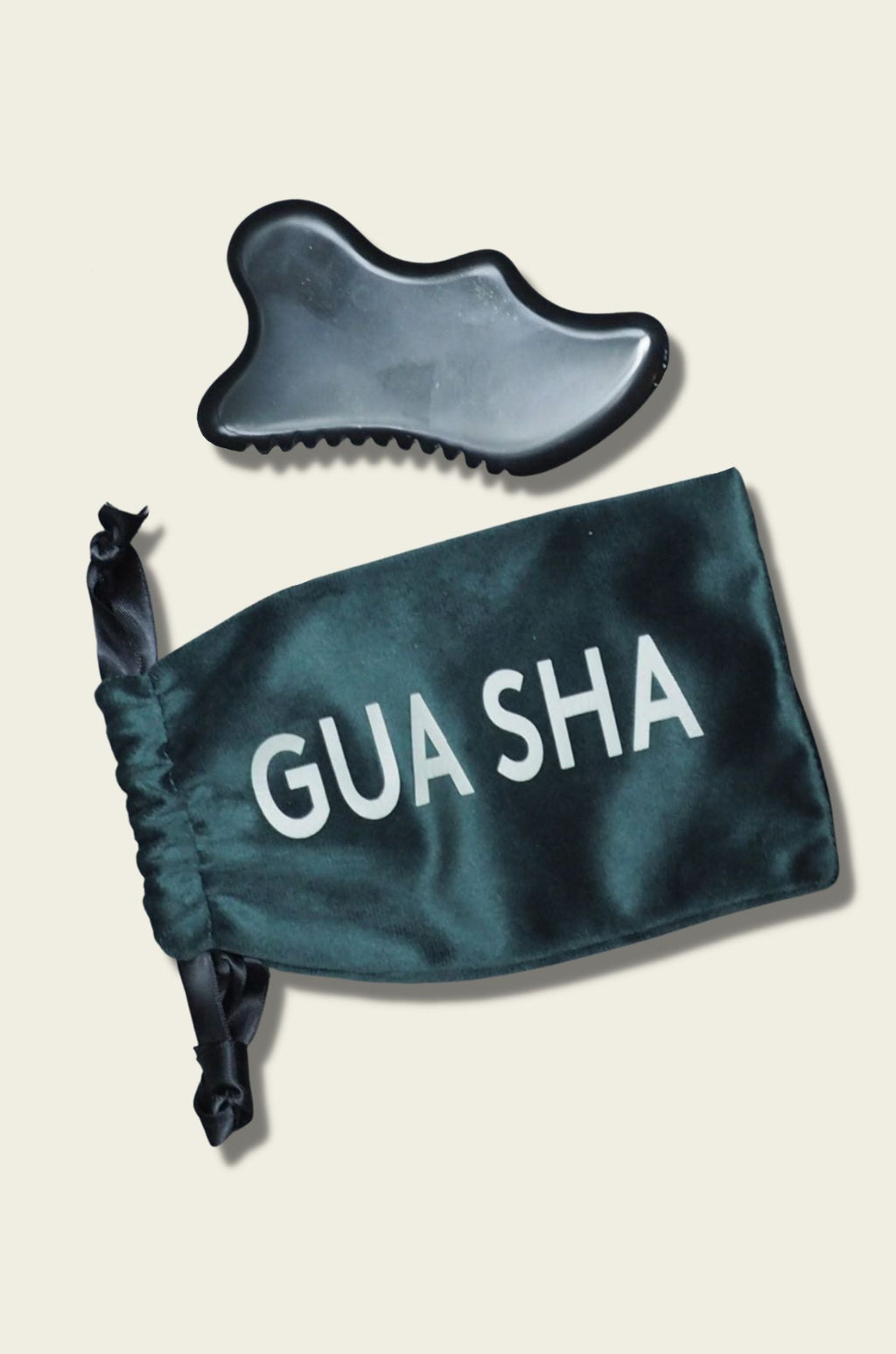 Gua Sha Face & Body Stone - Bian Stone w. Velvet Bag